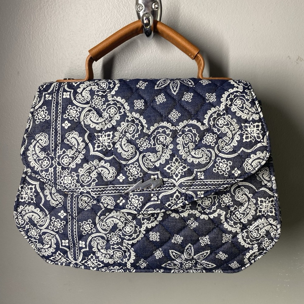 Circus By Sam Edelman Blue Paisley Bandana Purse No Crossbody Strap 6.5x8.5x2.5"